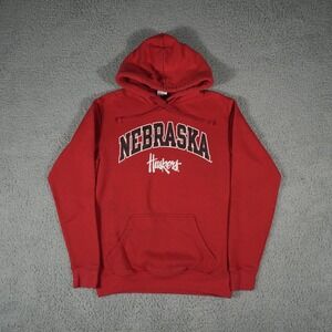 Nebraska Huskers Hoodie Mens Small Russell University of Nebraska Red Pullover
